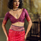 Dual Red Pochampally Handloom Silk Saree