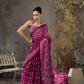 Mulberry Pink Ajrakh Printed Saree