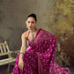 Mulberry Pink Ajrakh Printed Saree