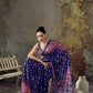 Midnight Blue Ajrakh Printed Saree