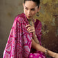 Mulberry Pink Ajrakh Printed Saree
