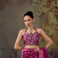 Mulberry Pink Ajrakh Printed Saree