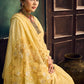 yellow Munga Pure Cotton Handloom Saree