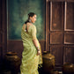 Pista Green Munga Pure Cotton Handloom Saree