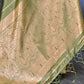 Moss Green Satin Silk Saree