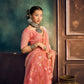 Peach Pink Munga Pure Cotton Handloom Saree