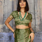 Moss Green Satin Silk Saree