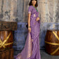 Purple Satin Silk Saree