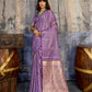 Purple Satin Silk Saree