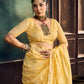 yellow Munga Pure Cotton Handloom Saree