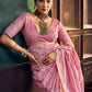 Rose Pink Munga Pure Cotton Handloom Saree
