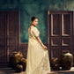 STORI Cream Off White  Munga Pure Cotton Handloom Saree