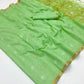 Pista Green Munga Pure Cotton Handloom Saree