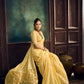 yellow Munga Pure Cotton Handloom Saree