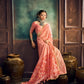 Peach Pink Munga Pure Cotton Handloom Saree