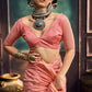 Peach Pink Munga Pure Cotton Handloom Saree