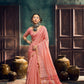Peach Pink Munga Pure Cotton Handloom Saree