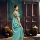 STORI Sky Blue Munga Pure Cotton Handloom Saree