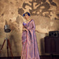 Violet-Purple Handloom Woven Silk Saree