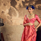 Rani Pink Handloom Woven Silk Saree
