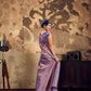 Violet-Purple Handloom Woven Silk Saree