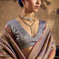 Lavender Mauve Handloom Woven Silk Saree