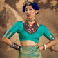 STORI Peacock Green Handloom Woven Silk Saree