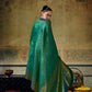 STORI Peacock green Handloom Silk Saree