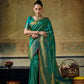 STORI Peacock green Handloom Silk Saree