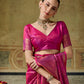 STORI Rani pink Handloom Silk Saree