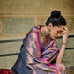  STORI Dual purple Handloom Silk Saree