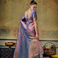  STORI Dual purple Handloom Silk Saree