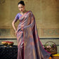  STORI Dual purple Handloom Silk Saree