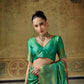  STORI Parrot green Handloom Silk Saree