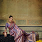  STORI Dual purple Handloom Silk Saree