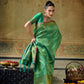  STORI Parrot green Handloom Silk Saree