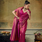  STORI Rani pink Handloom Silk Saree