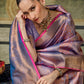  STORI Dual purple Handloom Silk Saree