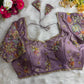 Pastel Shades Soft Silk Blouse With Hand Embroidery