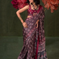 Black & Red Ajrakh Printed Saree