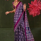 Purple & Blue Ajrakh Printed Saree