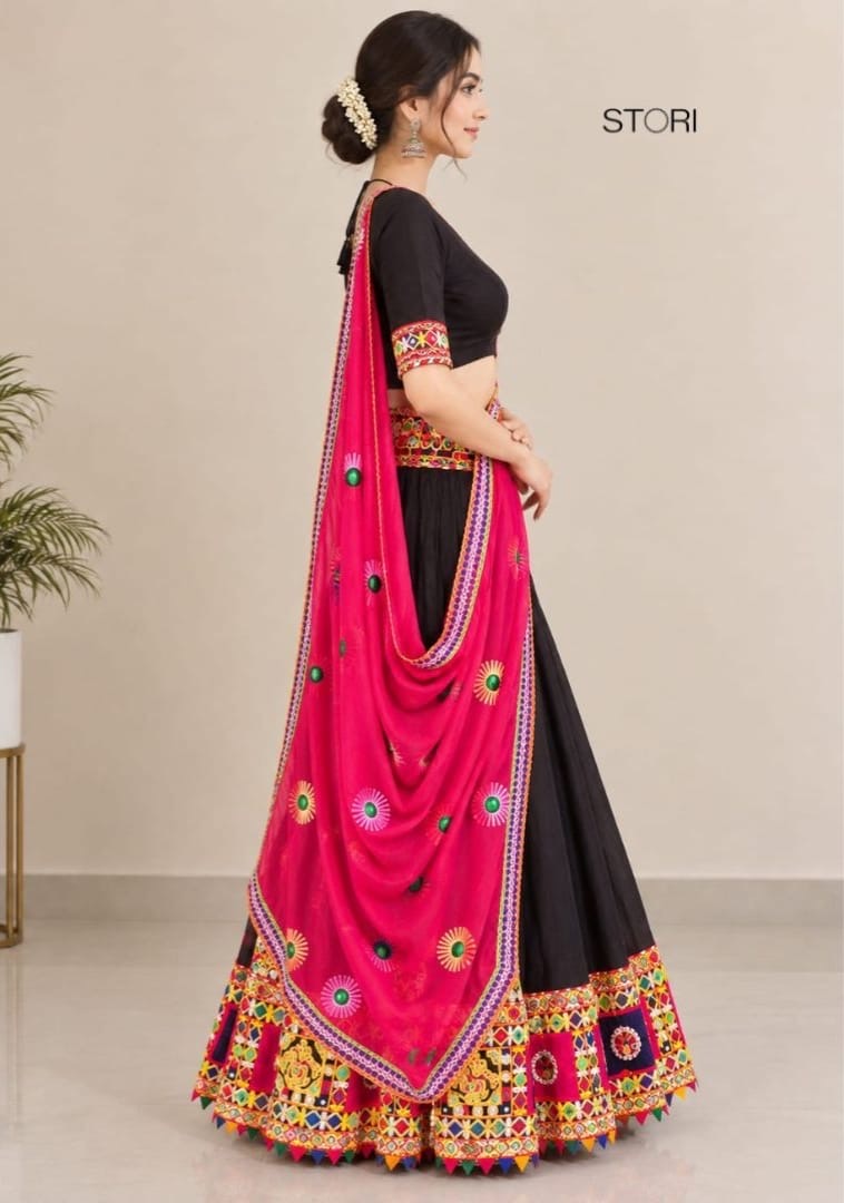 STORI Black Lehenga choli set 