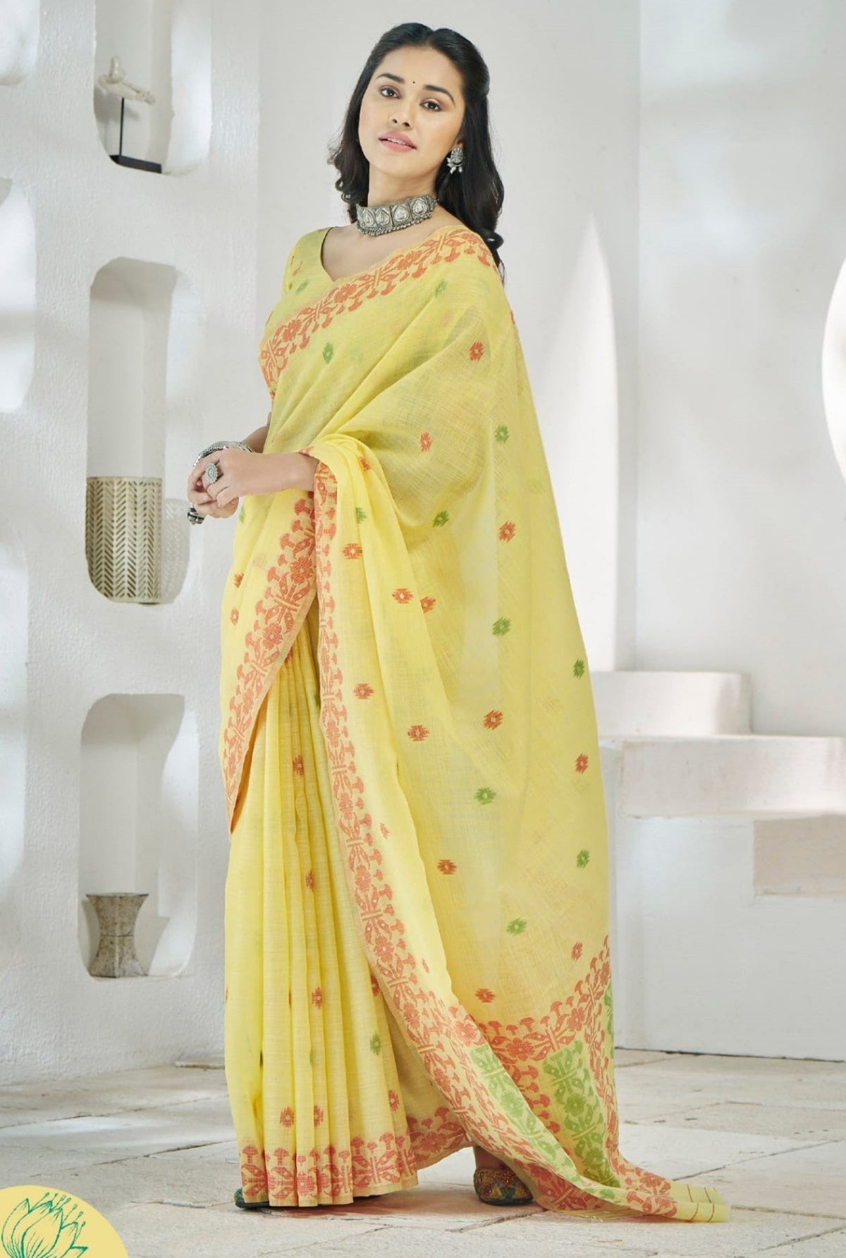 By Yellow Silk Saree Online-STORI