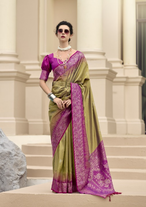Green Banarasi Saree Shop Online STORI