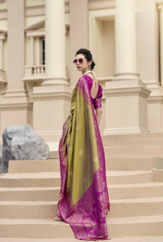 Green Banarasi Saree Shop Online STORI