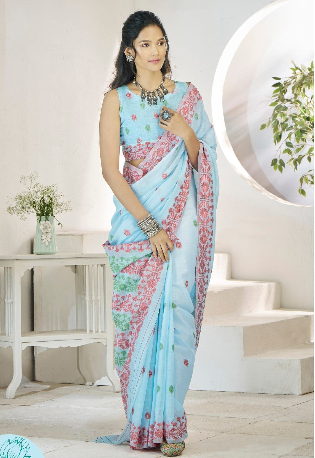 By Blue Silk Saree Online-STORI