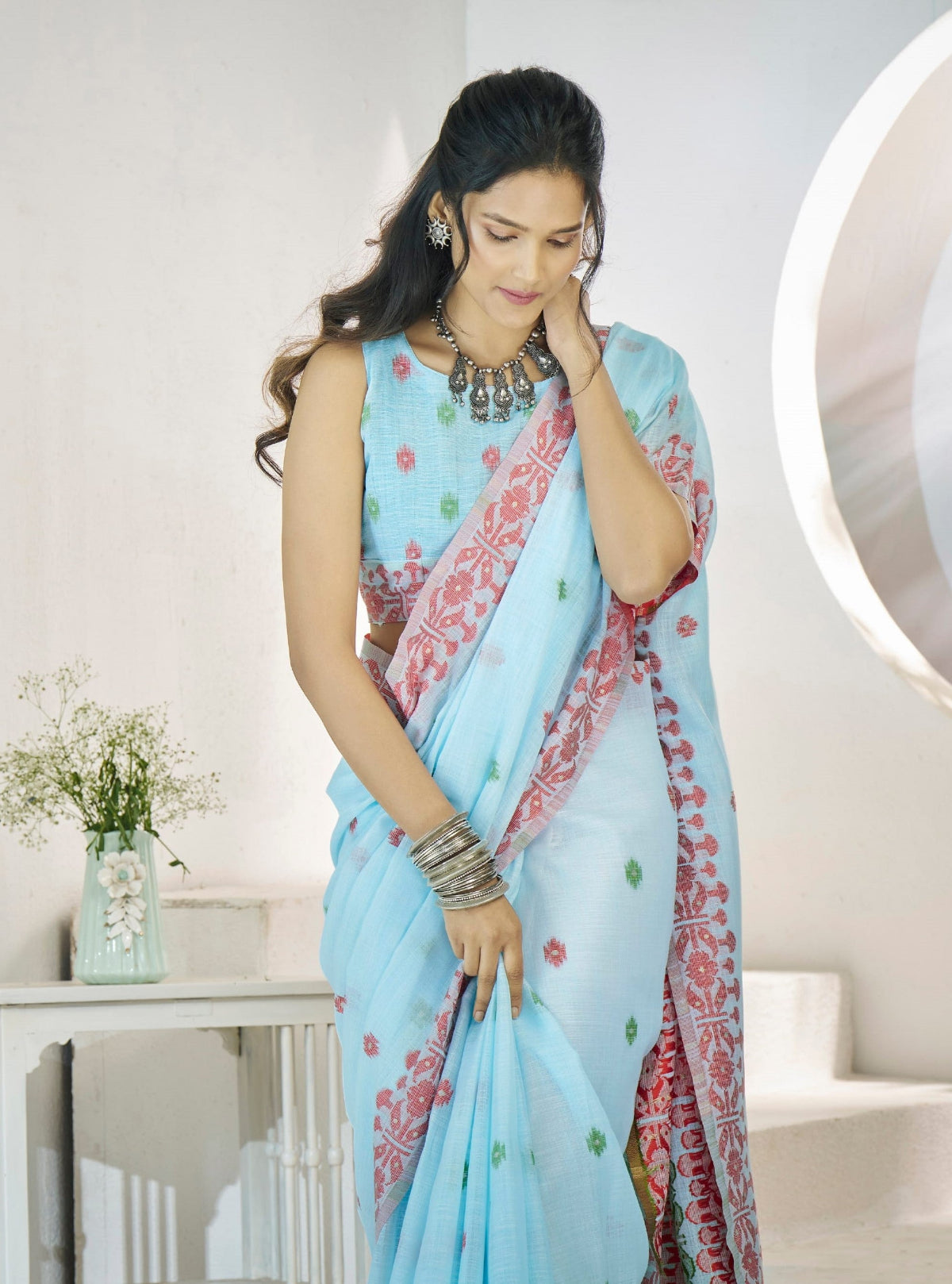 By Blue Silk Saree Online-STORI