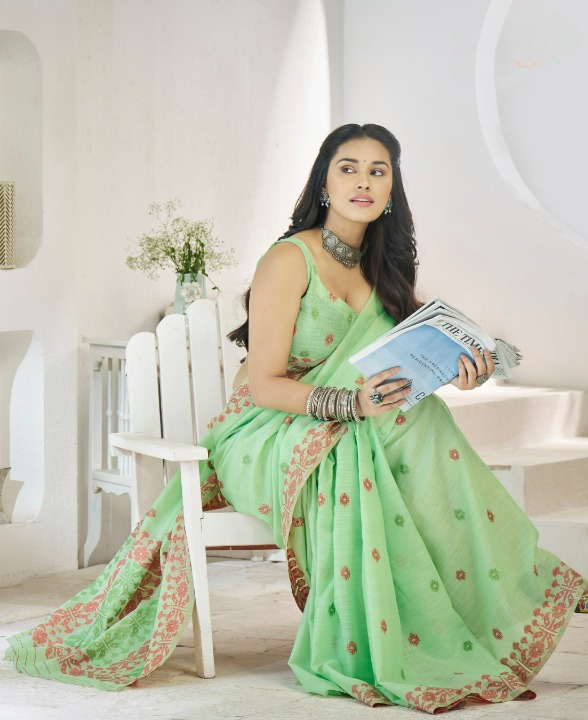 Shop Green Silk Saree Online-STORI