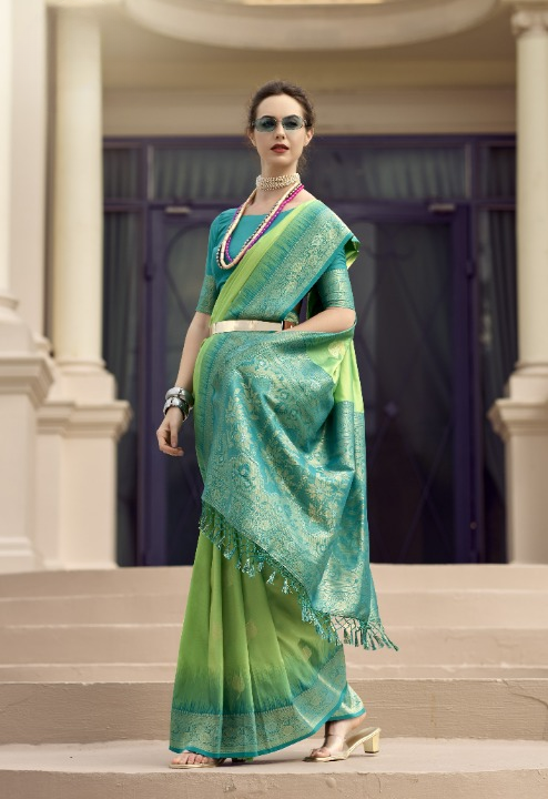 Green Banarasi Saree Shop Online STORI