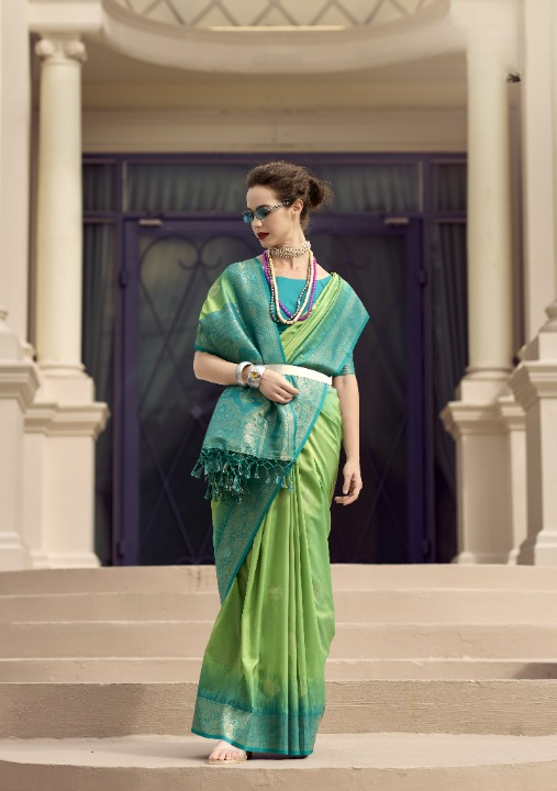 Green Banarasi Saree Shop Online STORI